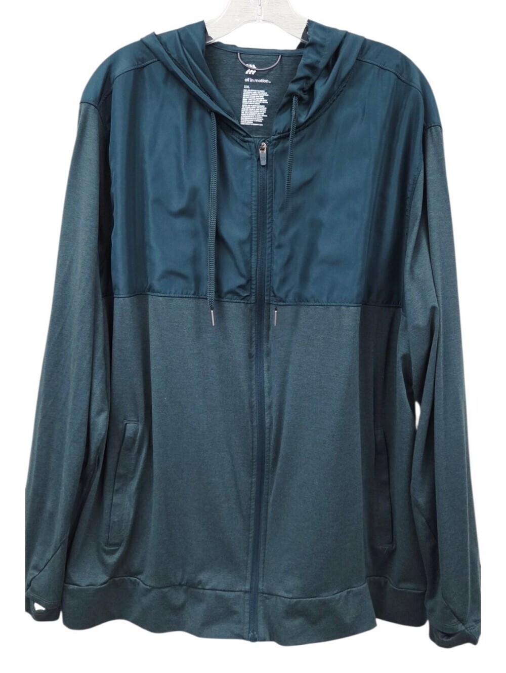 All In MotionLightweight Zip Hoodie - Deep Teal Track Jacket Xxl